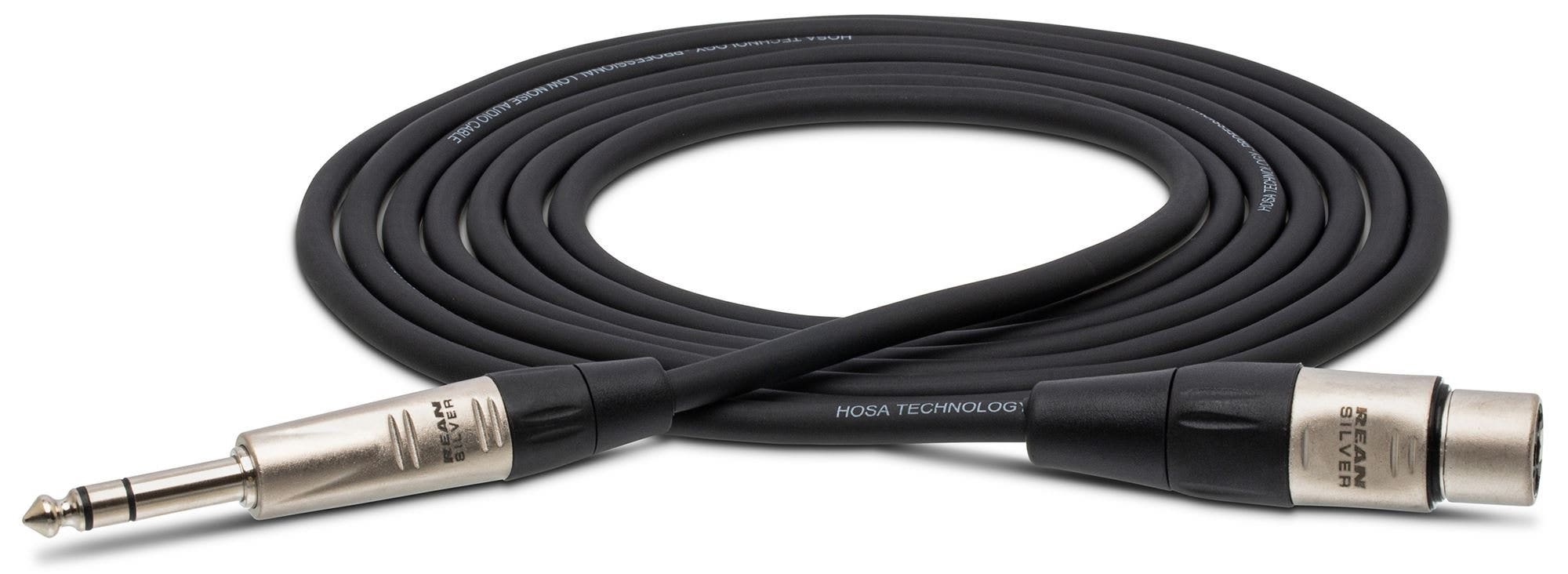 Hosa HXS-100 Pro Balanced Interconnect REAN XLR3F to 1/4 In TRS Cables
