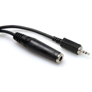 Hosa MHE110 Headphone Adaptor 3.5 mm TRS to 3.5 mm TRS 10'
