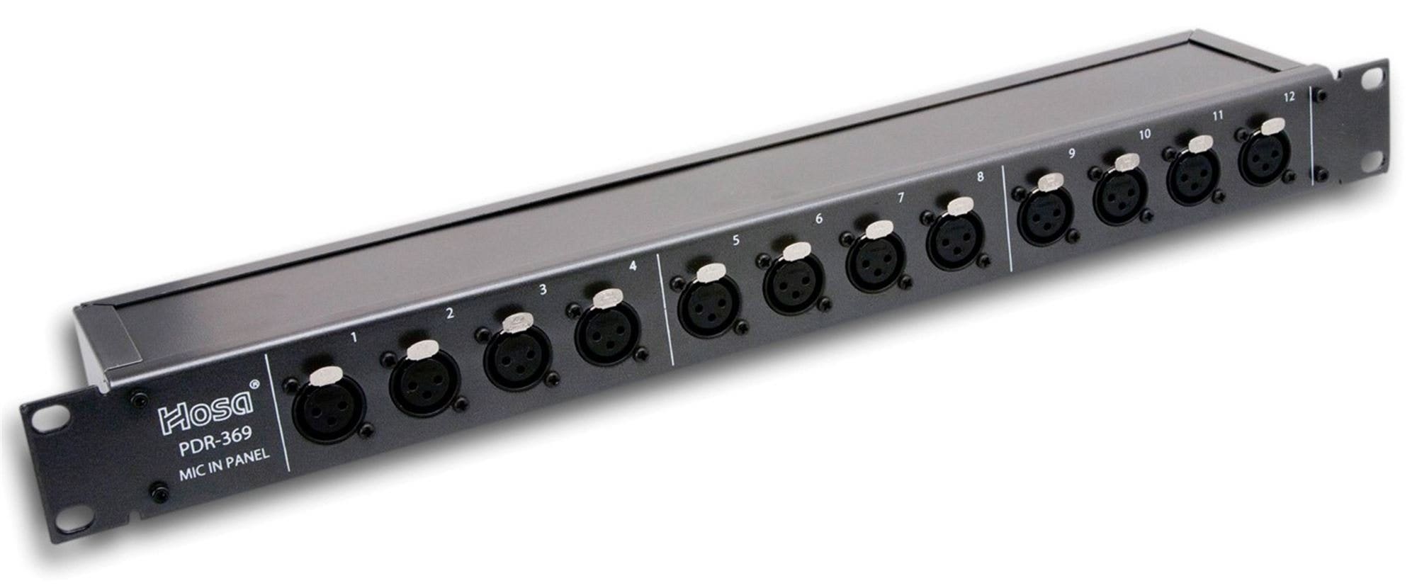 Hosa PDR-369 12 Point XLR3F to XLR3M Patch Bay