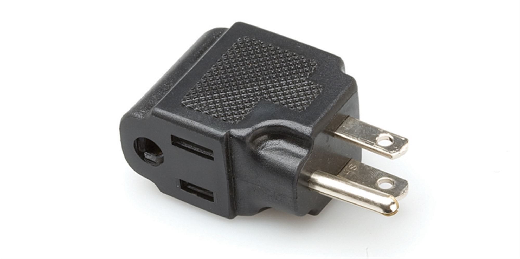 Hosa PWA486 Right Angle Power Adaptor NEMA 515R to NEMA 515P