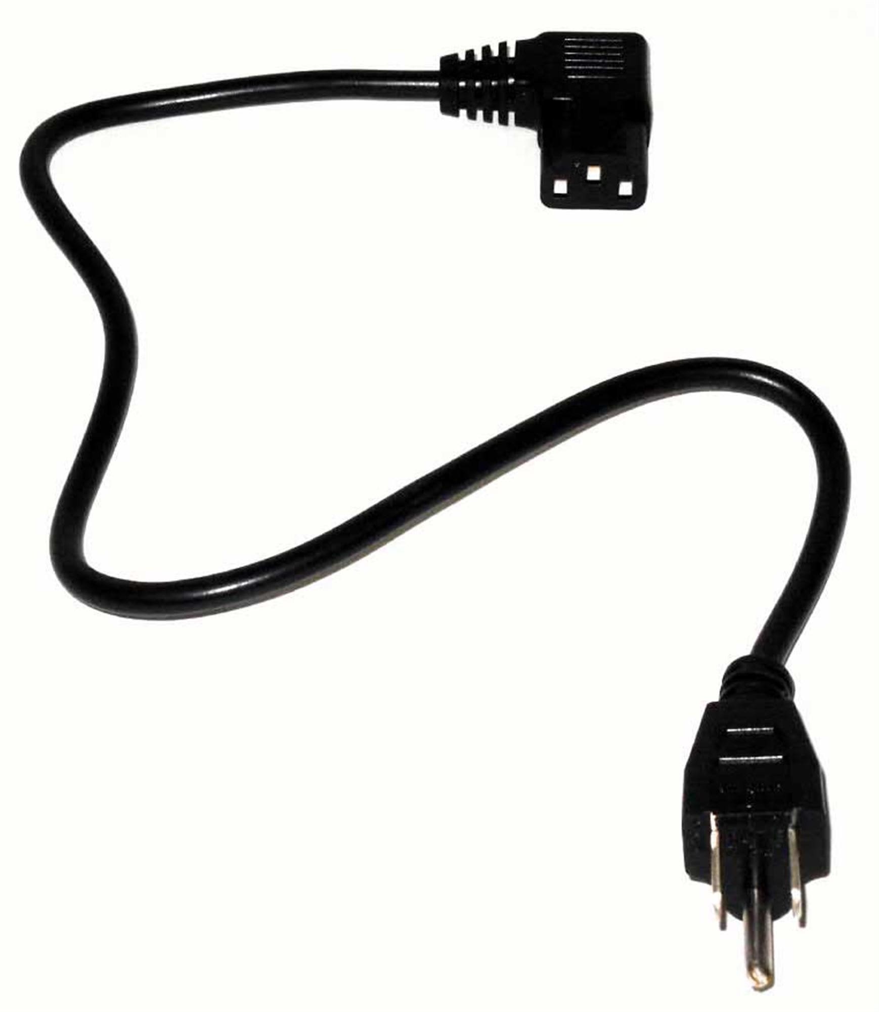 Hosa PWC143R Power Cord Right Angle IEC C13 to NEMA 515P 3 Foot
