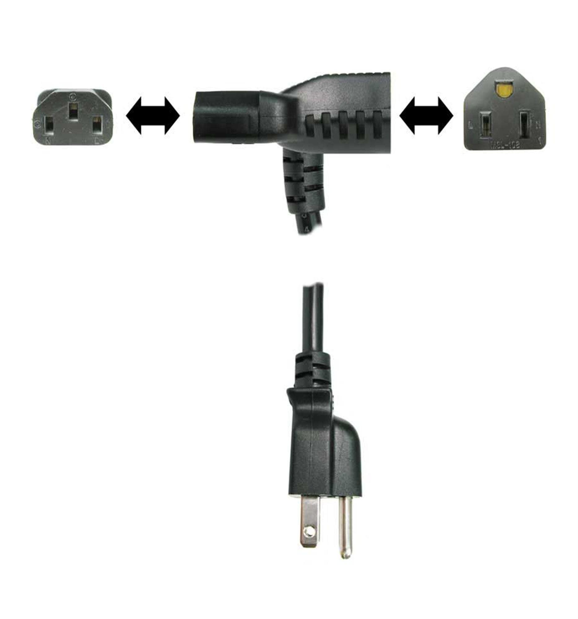 Hosa PWD401 Power Cord Piggyback IEC C13 to NEMA 515P 1 Foot