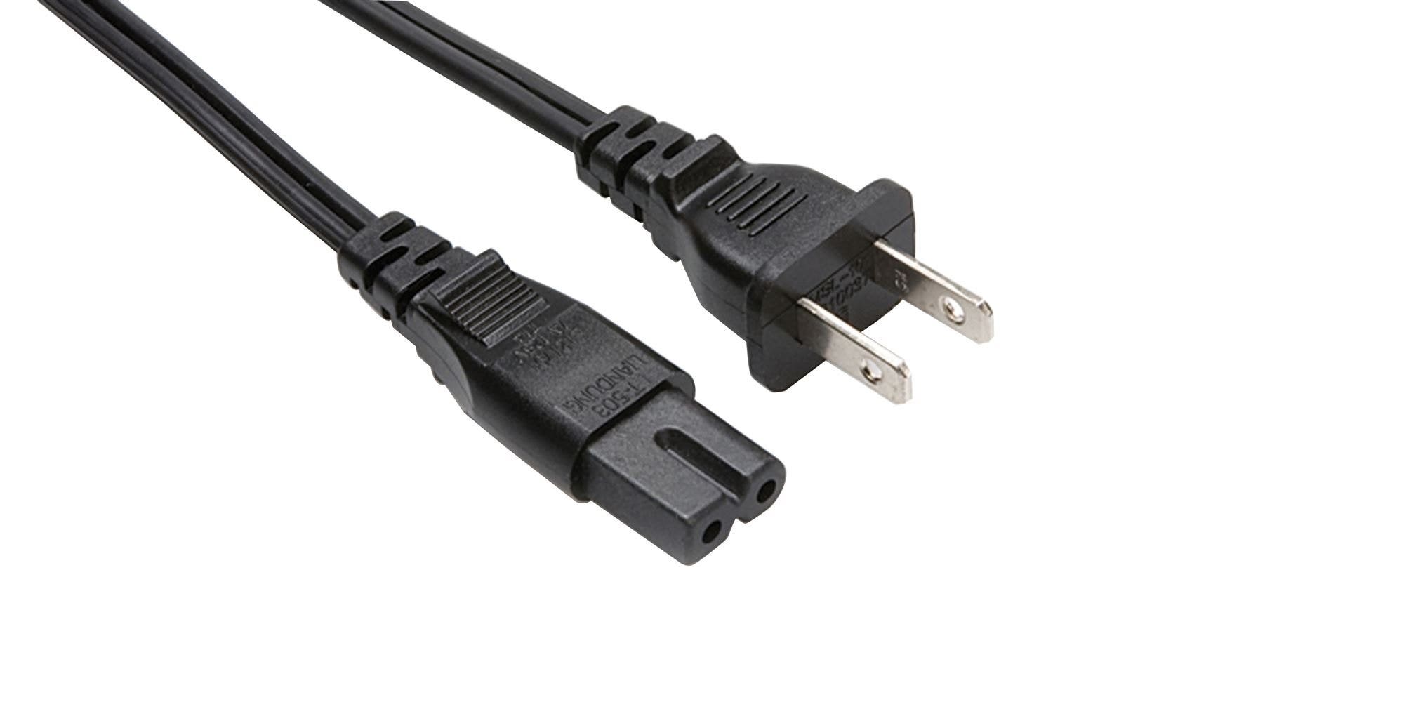Hosa PWP461 Power Cord IEC C7 Polarized to NEMA 1-15P