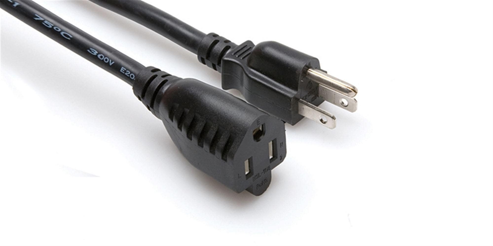 Hosa PWX425 Power Extension Cord NEMA 515R to NEMA 515P 25 Foot