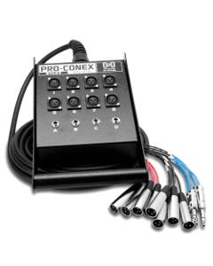 Hosa SH-8X4-50 Pro-Conex Stage Box Snake XLR x 1/4" TRS