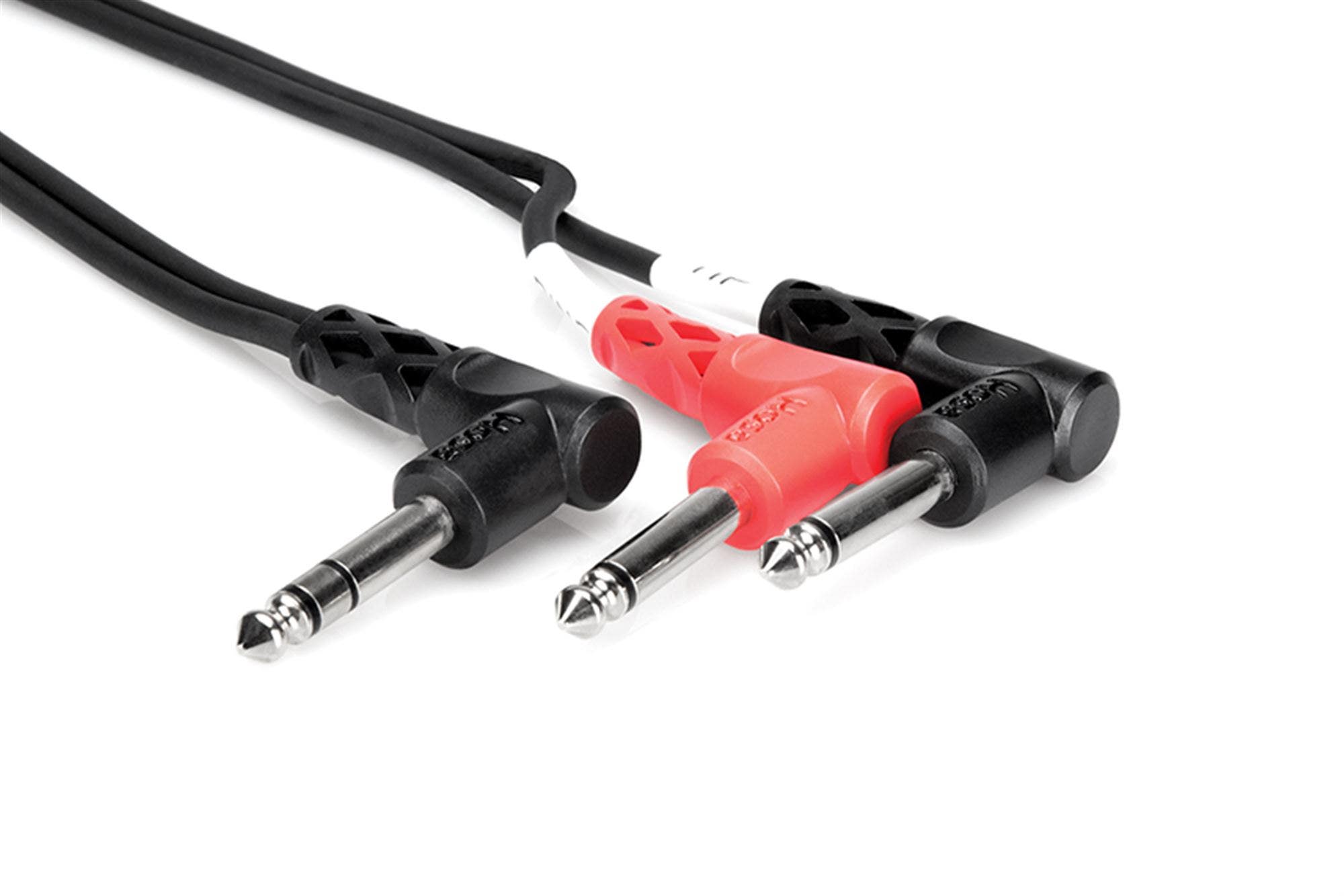 Hosa STP Insert Cable Right Angle 1/4" TRS to Dual Right Angle 1/4" TS
