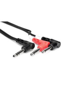 Hosa STP Insert Cable Right Angle 1/4" TRS to Dual Right Angle 1/4" TS