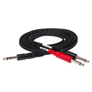 Hosa STP202 Insert Cable 1/4 Inch TRS to Dual 1/4 Inch TS 2 Meter