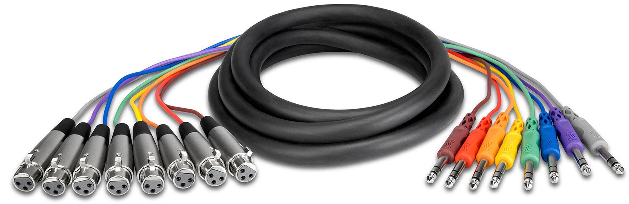 Hosa STX-802F Balanced Snake XLR3F to 1/4 Inch TRS
