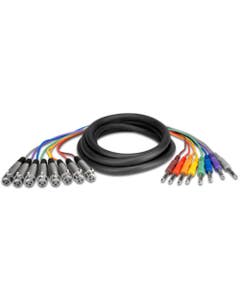 Hosa STX-803F Balanced Snake XLR3F to 1/4" TRS 3 Meters