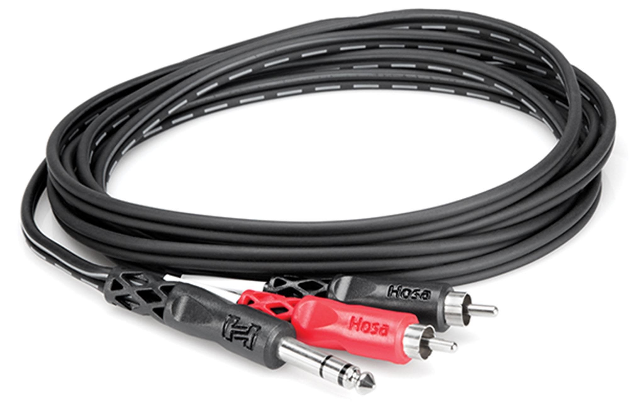 Hosa TRS202 Insert Cable 1/4 Inch TRS to Dual RCA 2 Meter