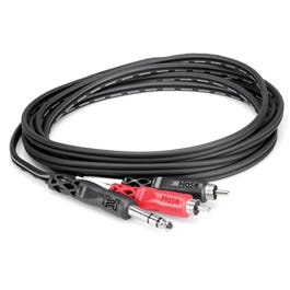 Hosa TRS Insert Cable 1/4 Inch TRS to Dual RCA | American Musical Supply