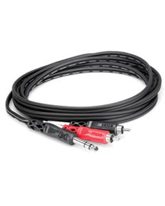Hosa TRS203 Insert Cable 1/4 Inch TRS to Dual RCA Meter