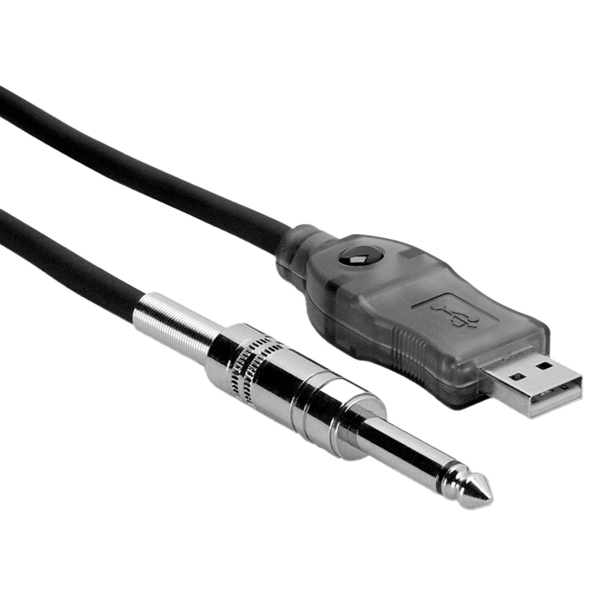 Hosa USQ110 TRACKLINK Guitar to USB Interface 1/4" TS to USB A 10 Ft