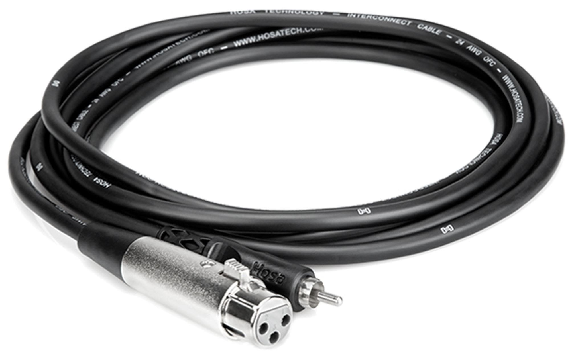 Hosa XRF-103 Unbalanced Interconnect Cable XLR3F to RCA 3 Foot