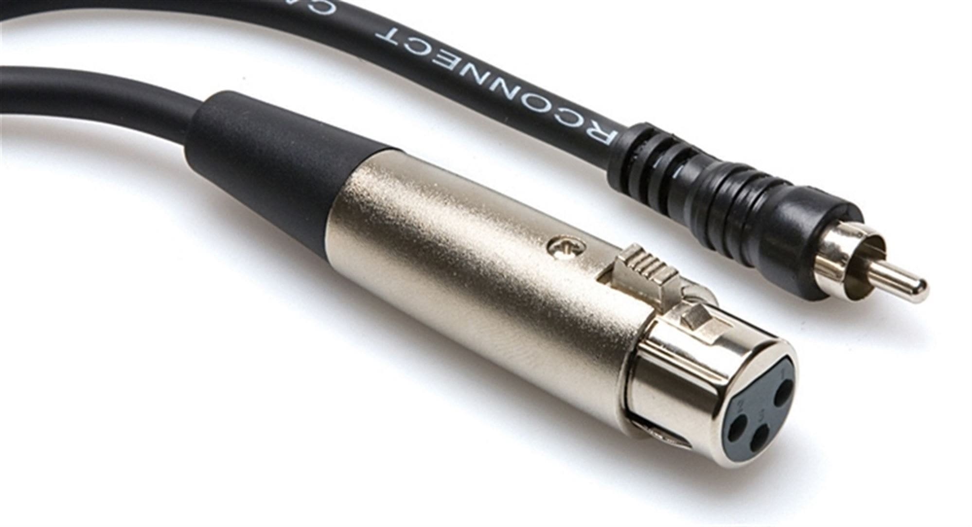 Hosa XRF105 Unbalanced Interconnect XLR3F to RCA 5 Foot