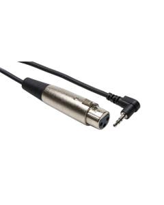 Hosa XVM105F Camcorder Mic Cable XLR3F to Right Angle Mini TRS 5 Foot