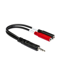 Hosa YMM261 Stereo Breakout 3.5 mm TRS to Dual 3.5 mm TS Female