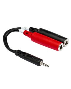 Hosa YMP137 Stereo Breakout 3.5 mm TRS to Dual 1/4 Inch TS Female