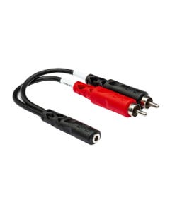 Hosa Stereo Breakout 3.5 mm TRS Female to Dual RCA