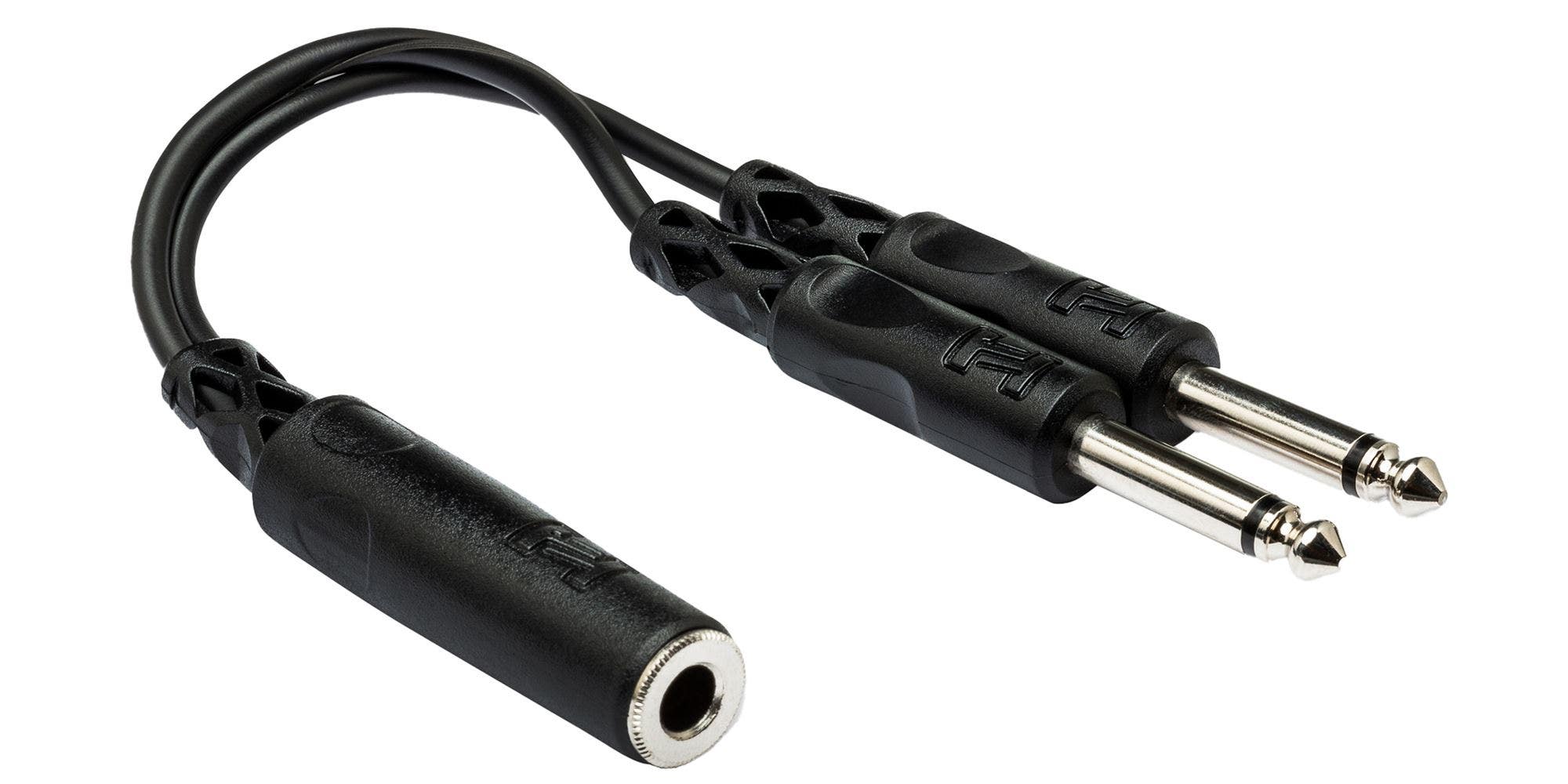 Hosa Y Cable 1/4 Inch TS Female to Dual 1/4 Inch TS