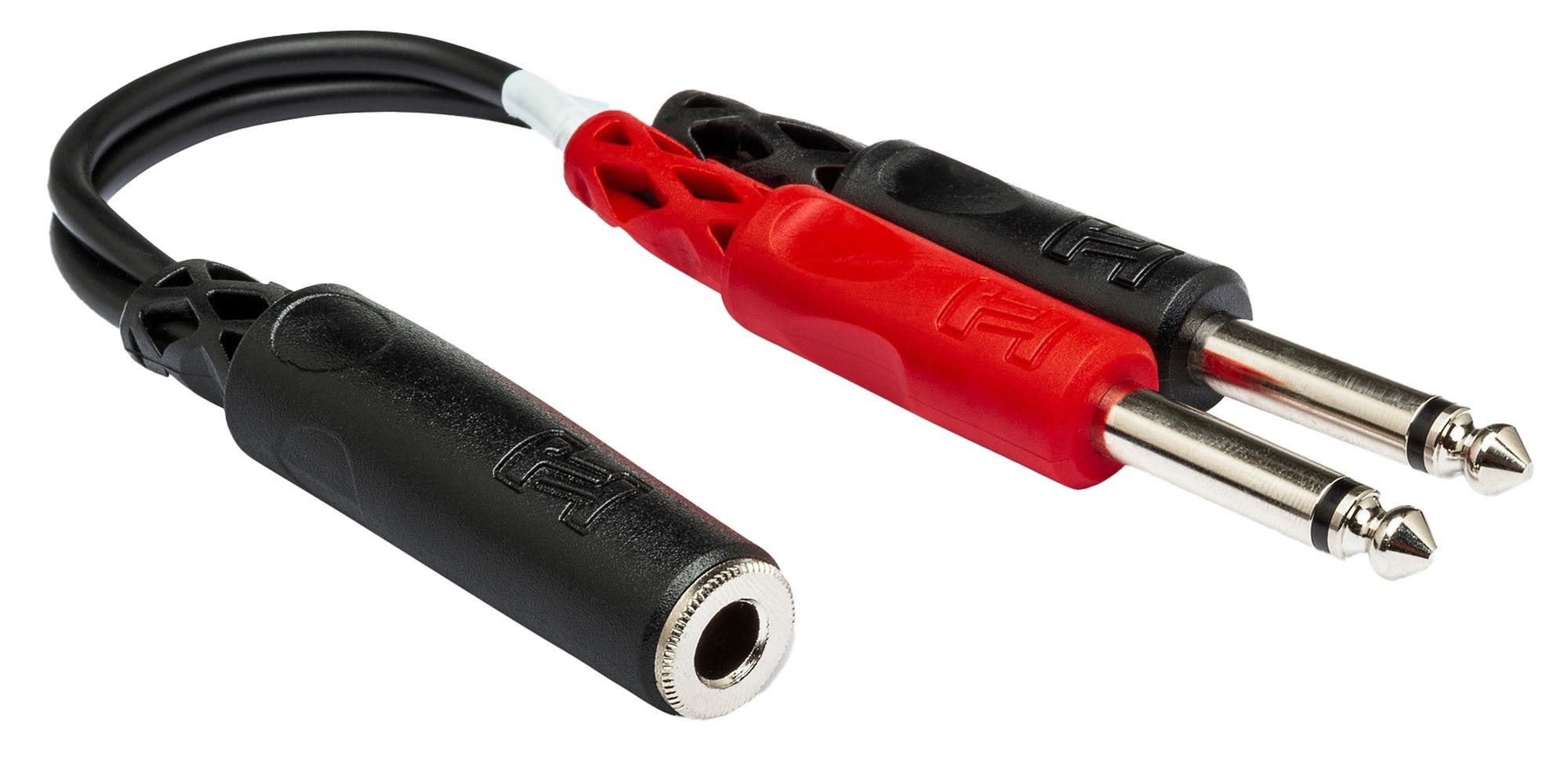 Hosa Stereo Breakout 1/4 Inch TRSF to Dual 1/4 Inch TS