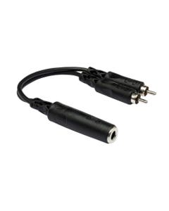 Hosa YPR131 Y Cable 1/4 Inch TS Female to Dual RCA