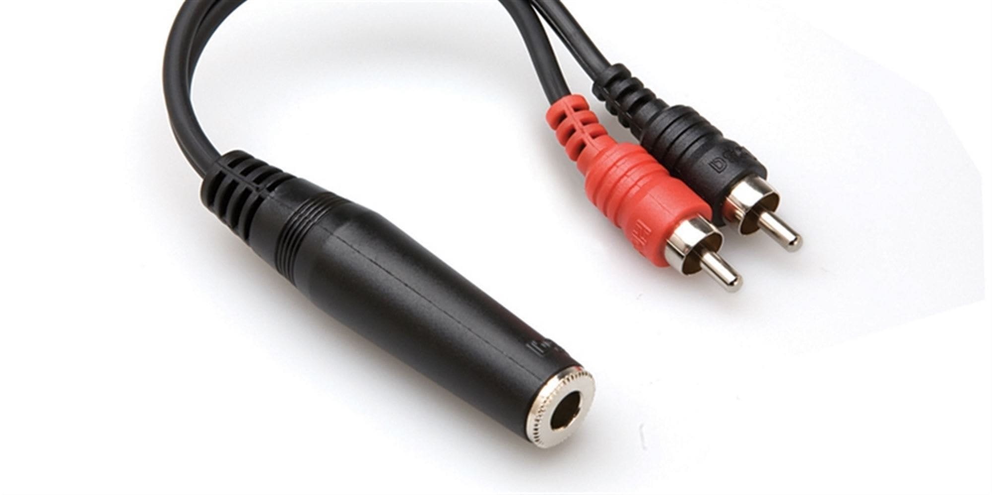 Hosa Stereo Breakout 1/4 in TRSF to Dual RCA