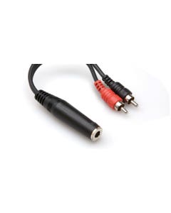 Hosa YPR257 Stereo Breakout 1/4 in TRS Female to Dual RCA