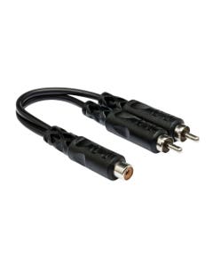 Hosa YRA105 Y Cable RCA Female to Dual RCA