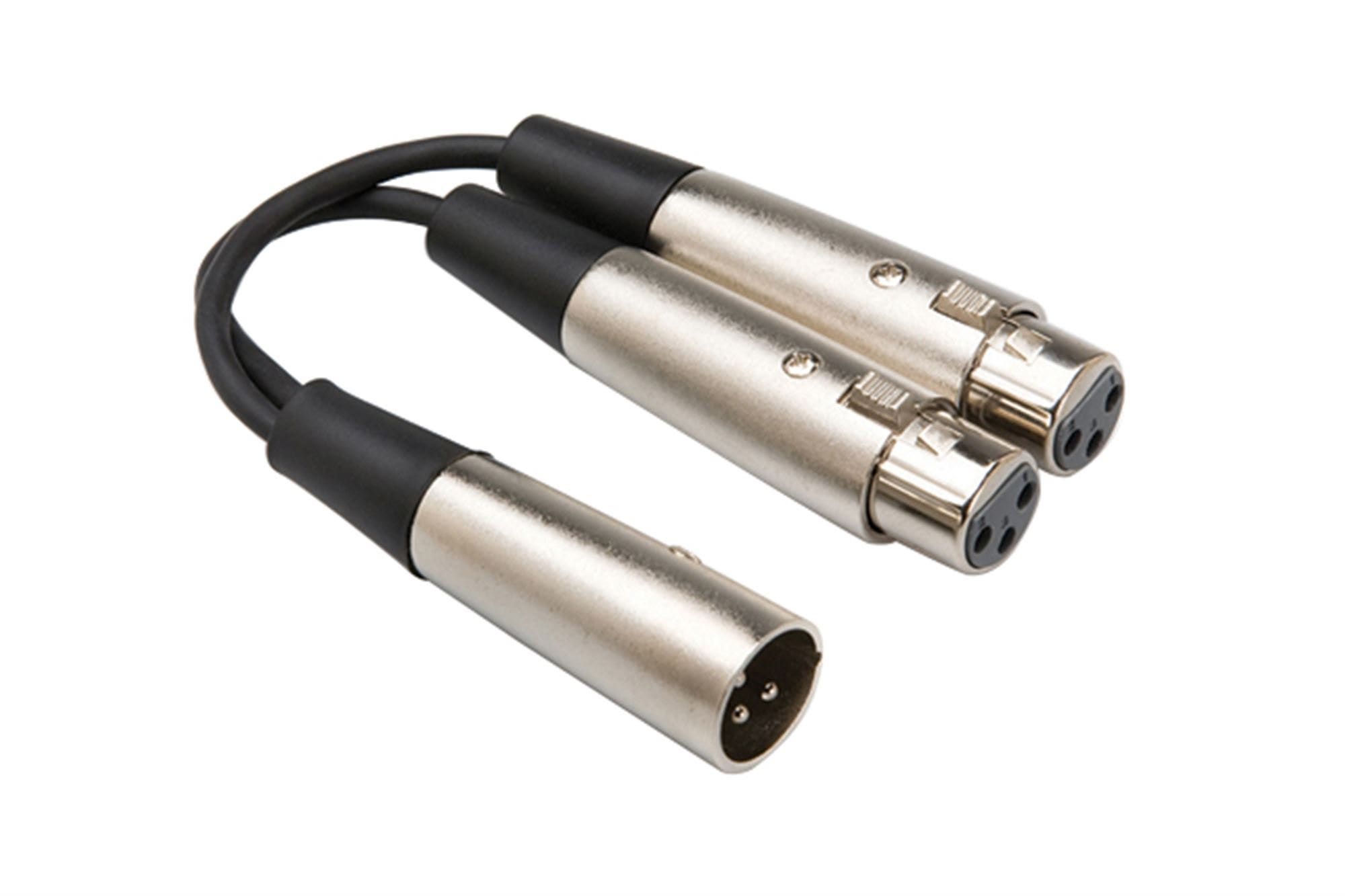 Hosa Y Cable Dual XLR3F to XLR3M 6 Inch