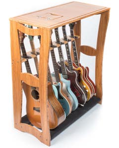 DRS Rack Bravo 7 Bamboo Guitar Rack