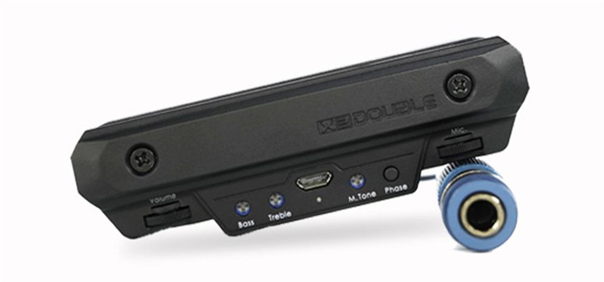 Double XO Soundhole Dual Magnetic Coil and Mic Guitar Preamp