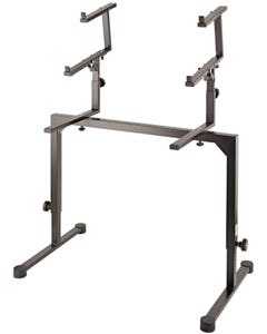 K&M Omega Pro Keyboard Stand with 2nd and 3rd Tier Black