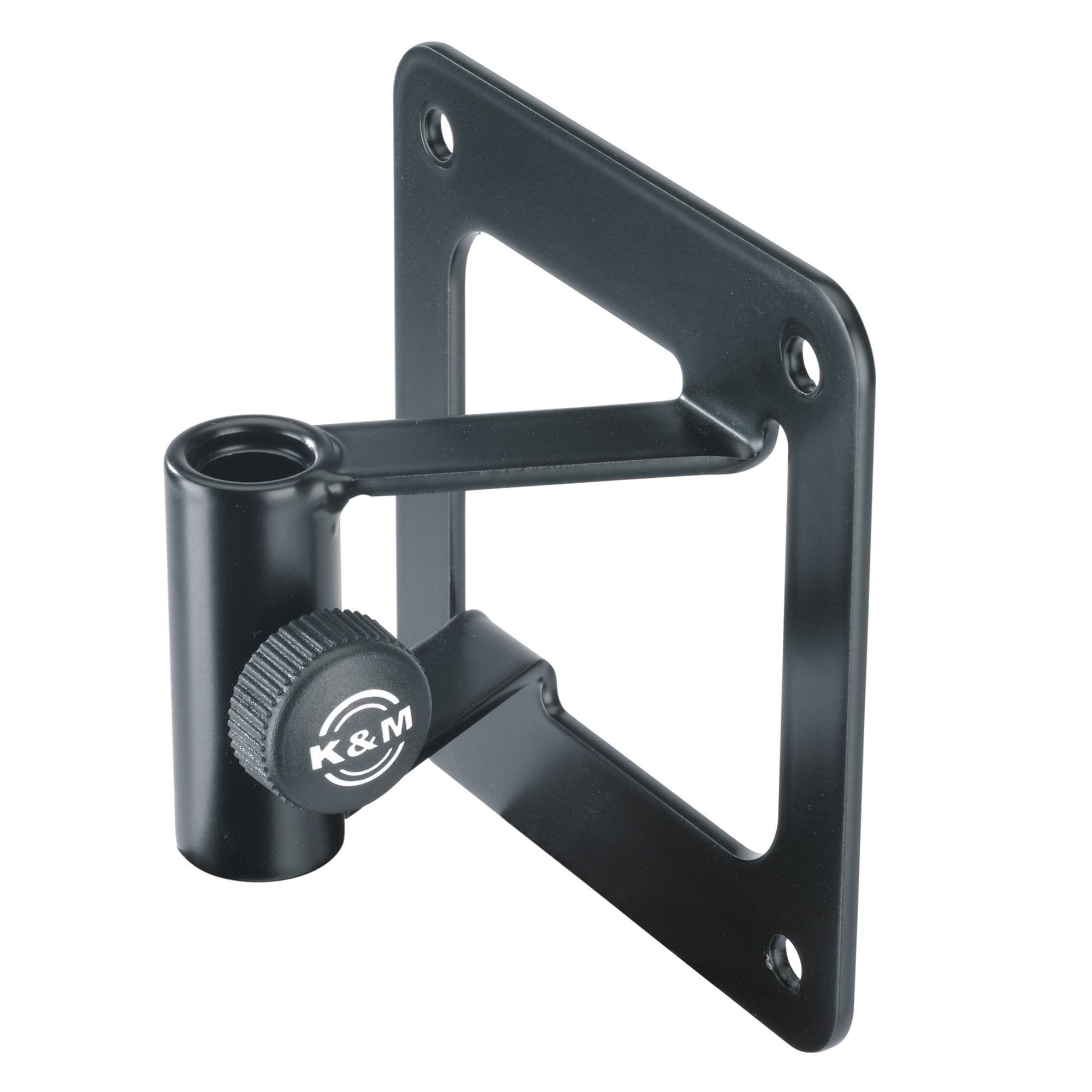 K&M 23856 Wall Mount for Mic Desk Arms Black