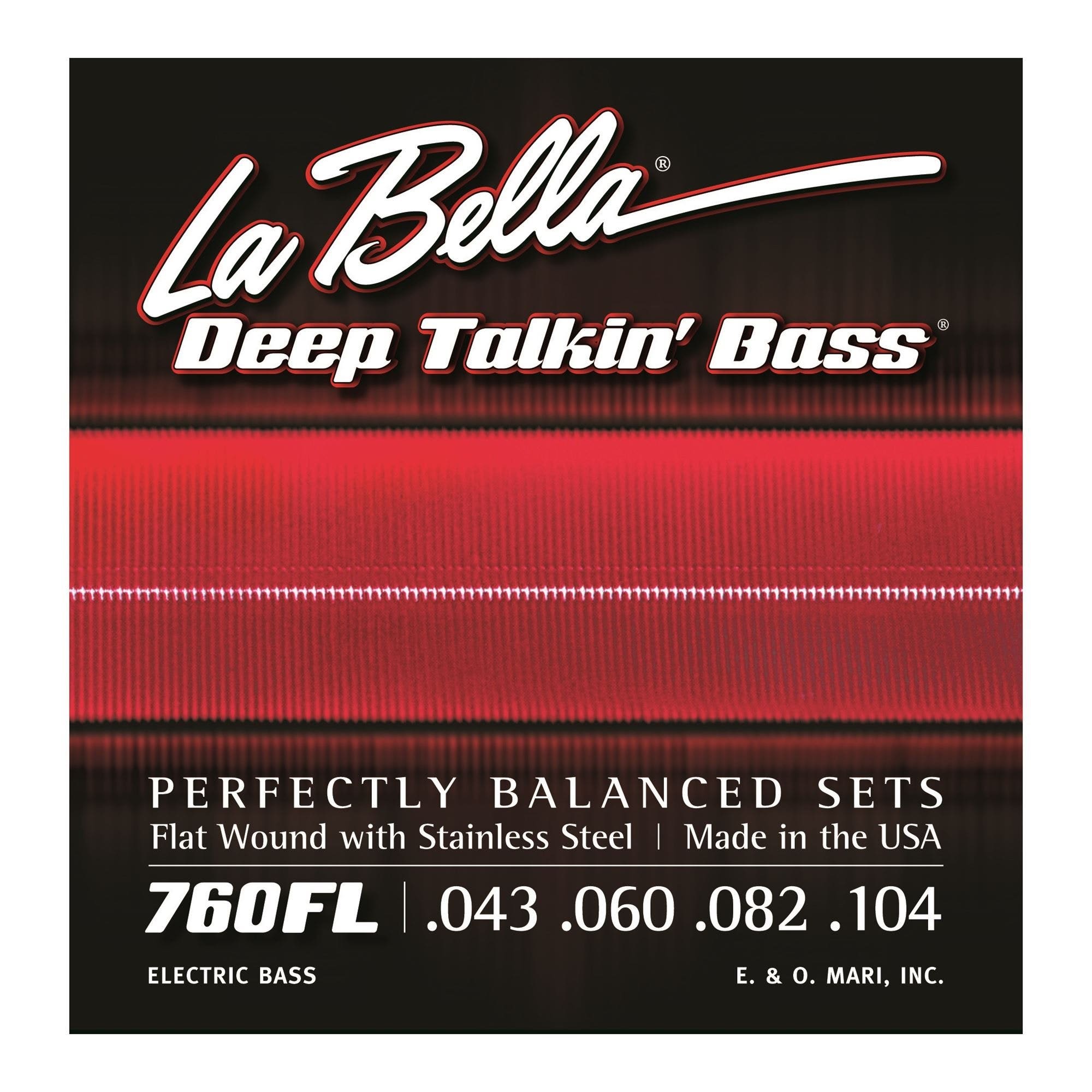 La Bella 760FL Deep Talkin' Bass Guitar Strings Flat Wound