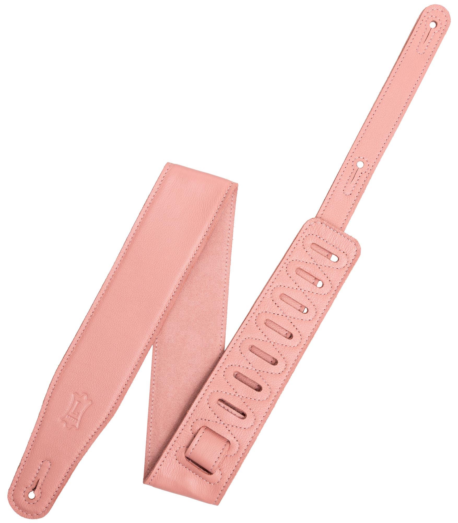 Levy's M26GFP-SLM Pastel Leather Guitar Strap Salmon