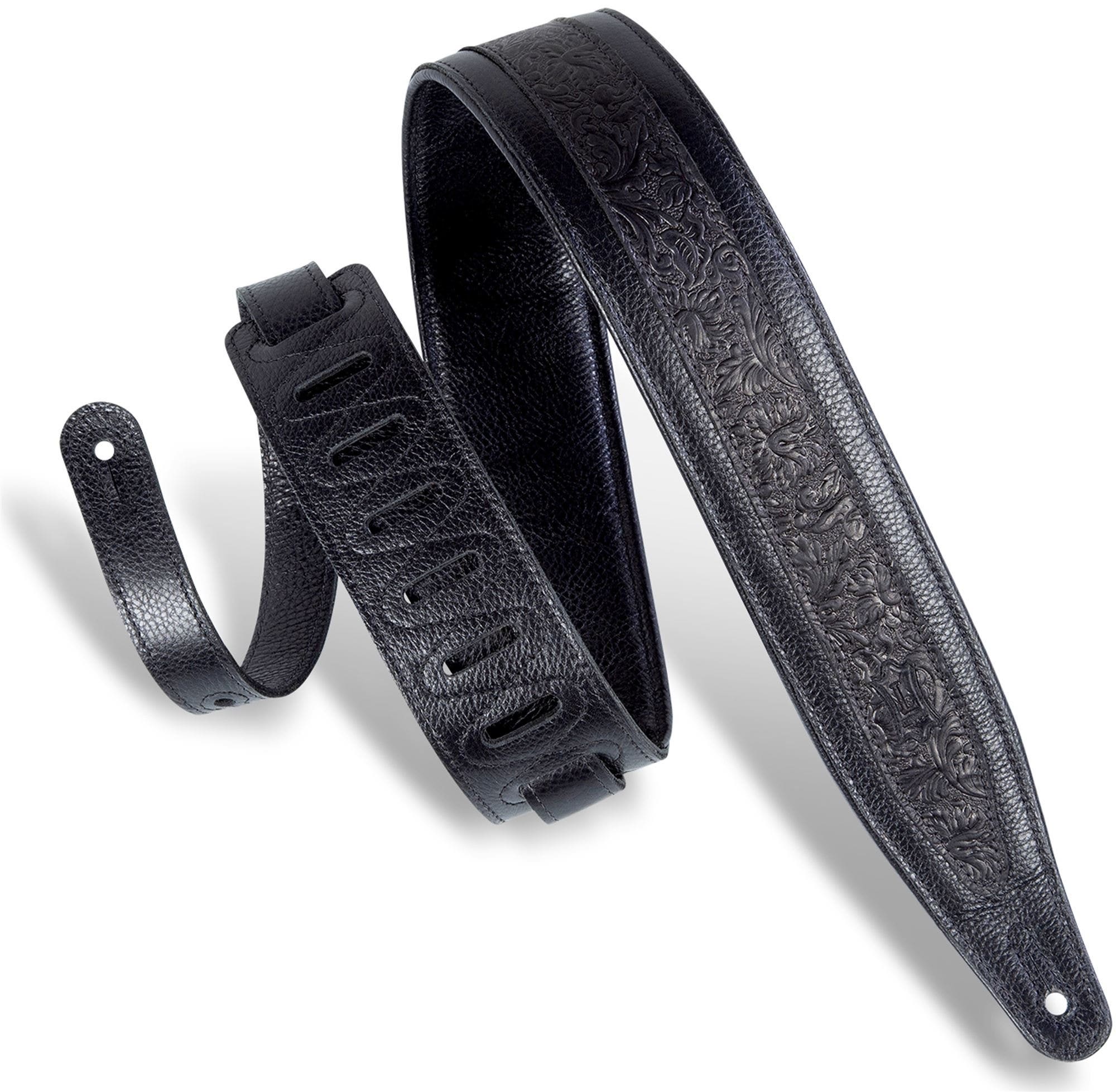 Levys M317FG-BLK Leather Guitar Strap Black