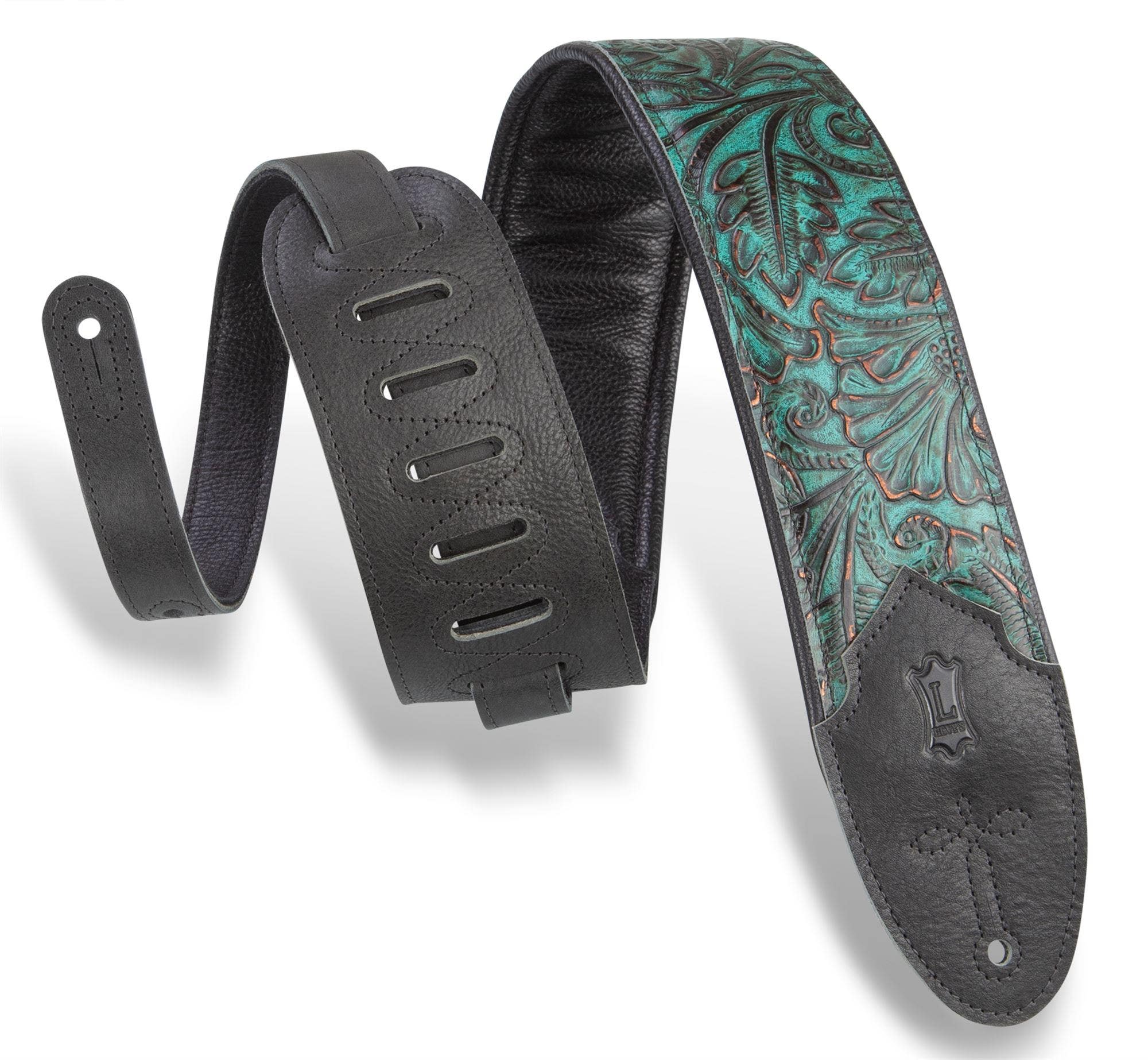 Levys M4WP-001 Palm Jade Leather Guitar Strap