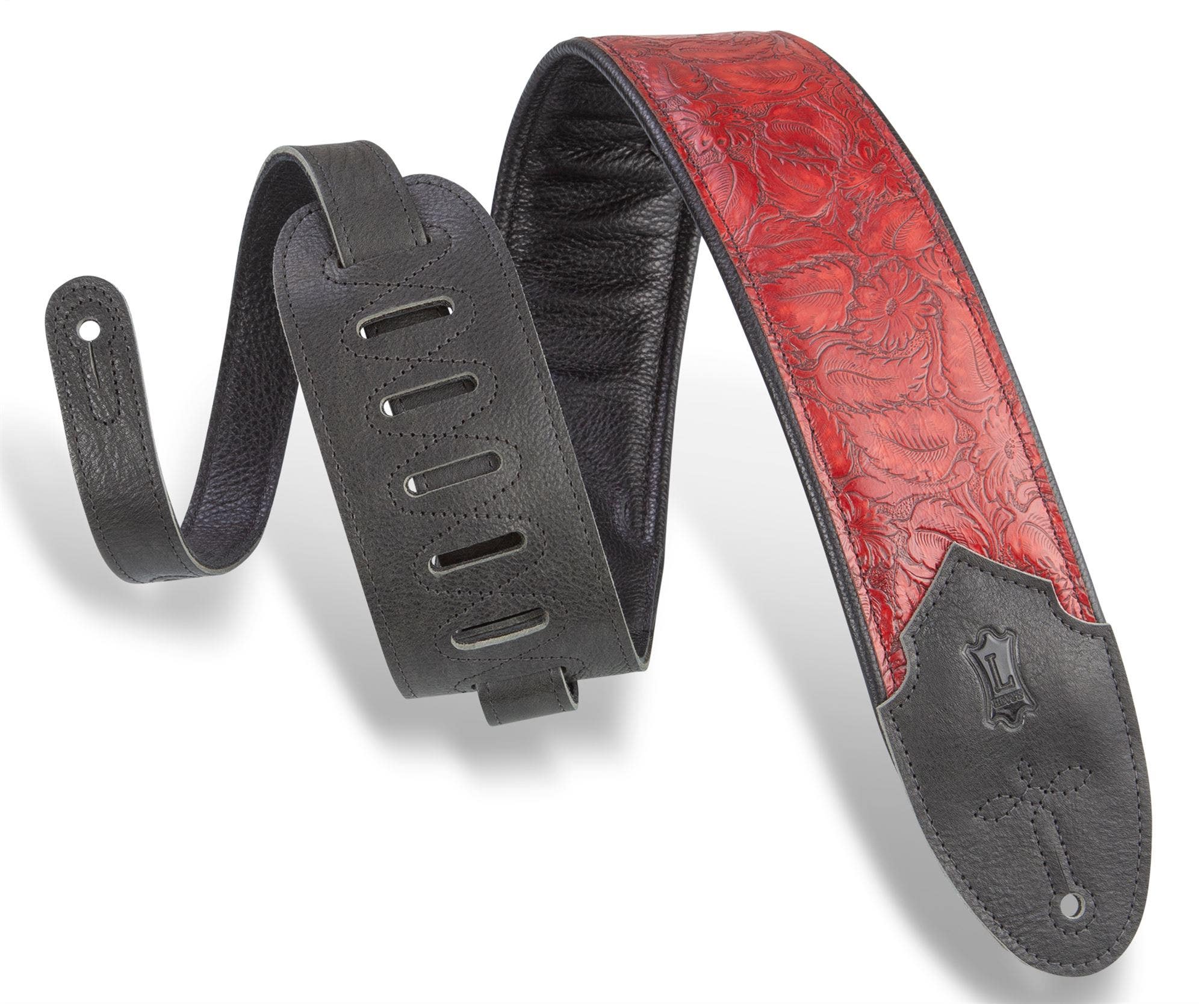 Levys M4WP-003 Geranium Merlot Leather Strap