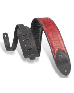 Levys M4WP-003 Geranium Merlot Leather Strap