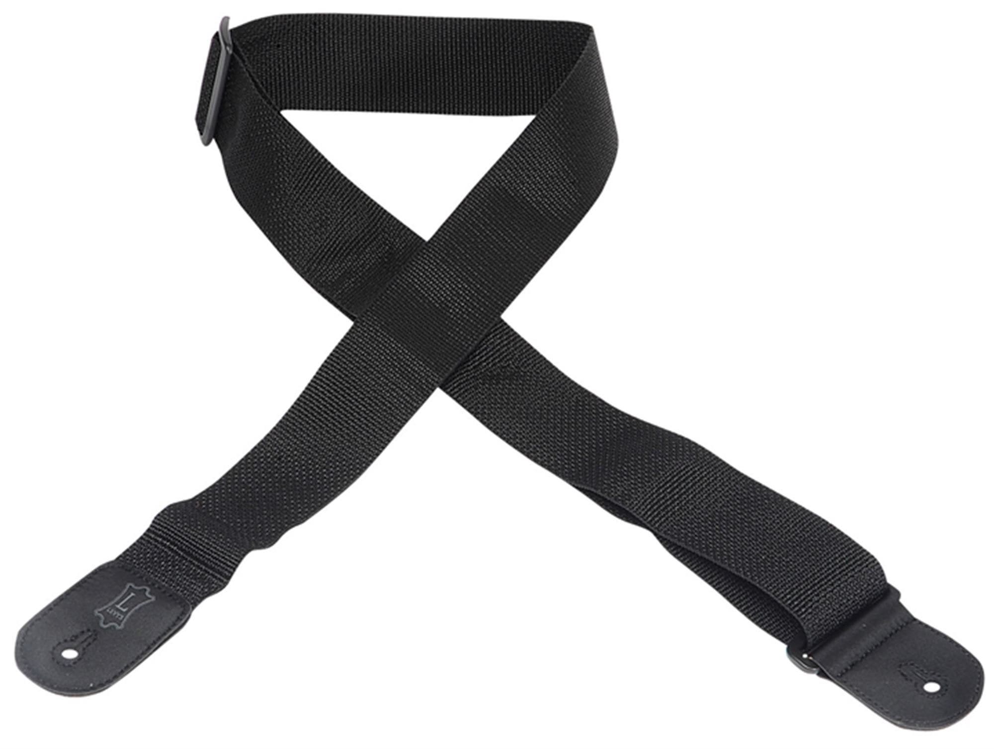 Levys M8POLYBLK 2 Inch Guitar Strap Black