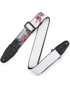 Levy's MPD2-116 Polyester Guitar Strap Cherry Blossoms and Snow