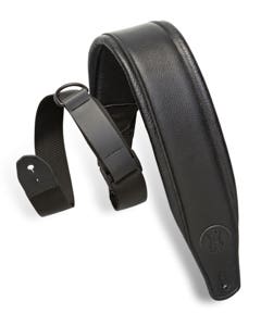 Levy's MRHGP-BLK Right Height Padded Leather Guitar Strap