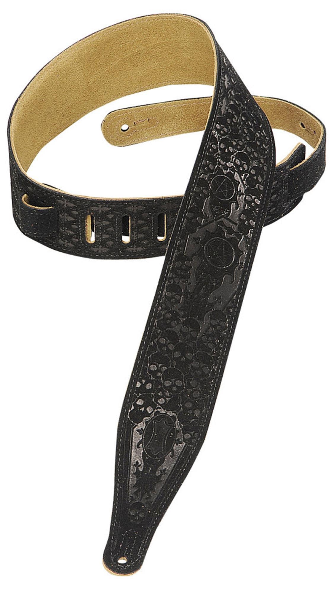 Levy's MS17T04-BLK Hand Brushed Suede Guitar Strap