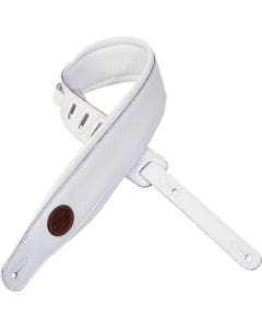 Levy's MSS2-WHT Garment Leather Guitar Strap 3" White