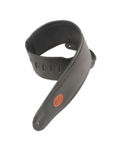 Levy's MSS2-4-BLK Padded Leather Bass Guitar Strap Black