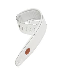 Levy's MSS2-4-WHT Padded Leather Bass Guitar Strap White