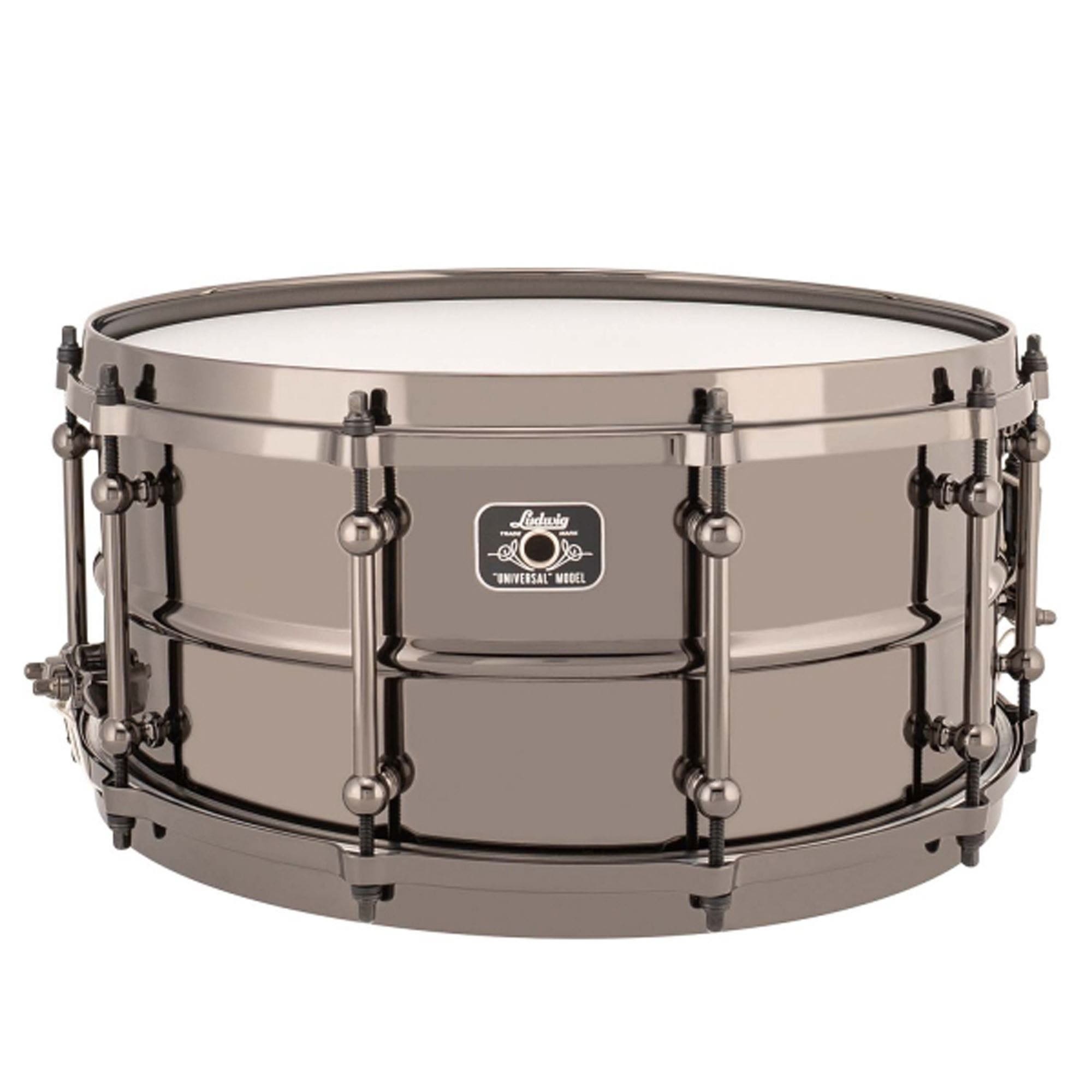 Ludwig Universal 6.5x14 Black Nickel Over Brass Shell Snare Drum