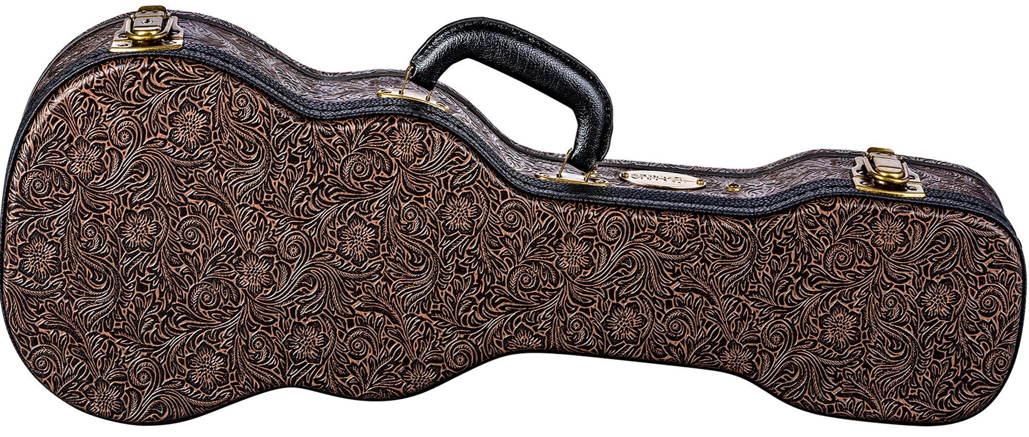 Luna Hard Case Tooled Leather Concert Ukulele